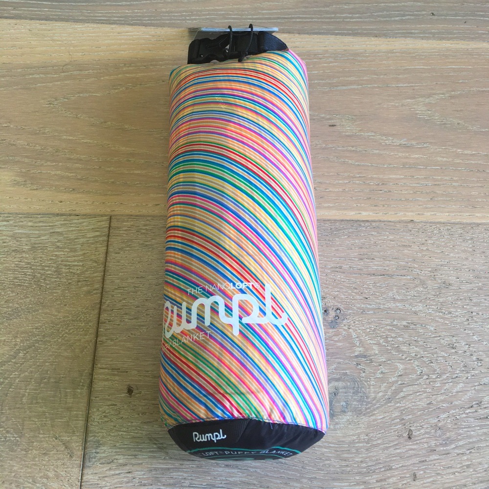 New and unused Rumpl Nannoloft Travel Size blanket 38x52.Brand new with tags.